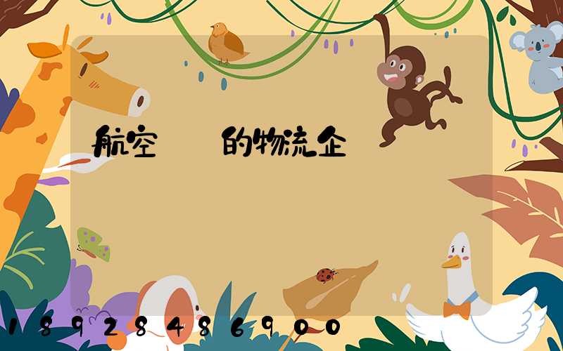 航空運輸的物流企業